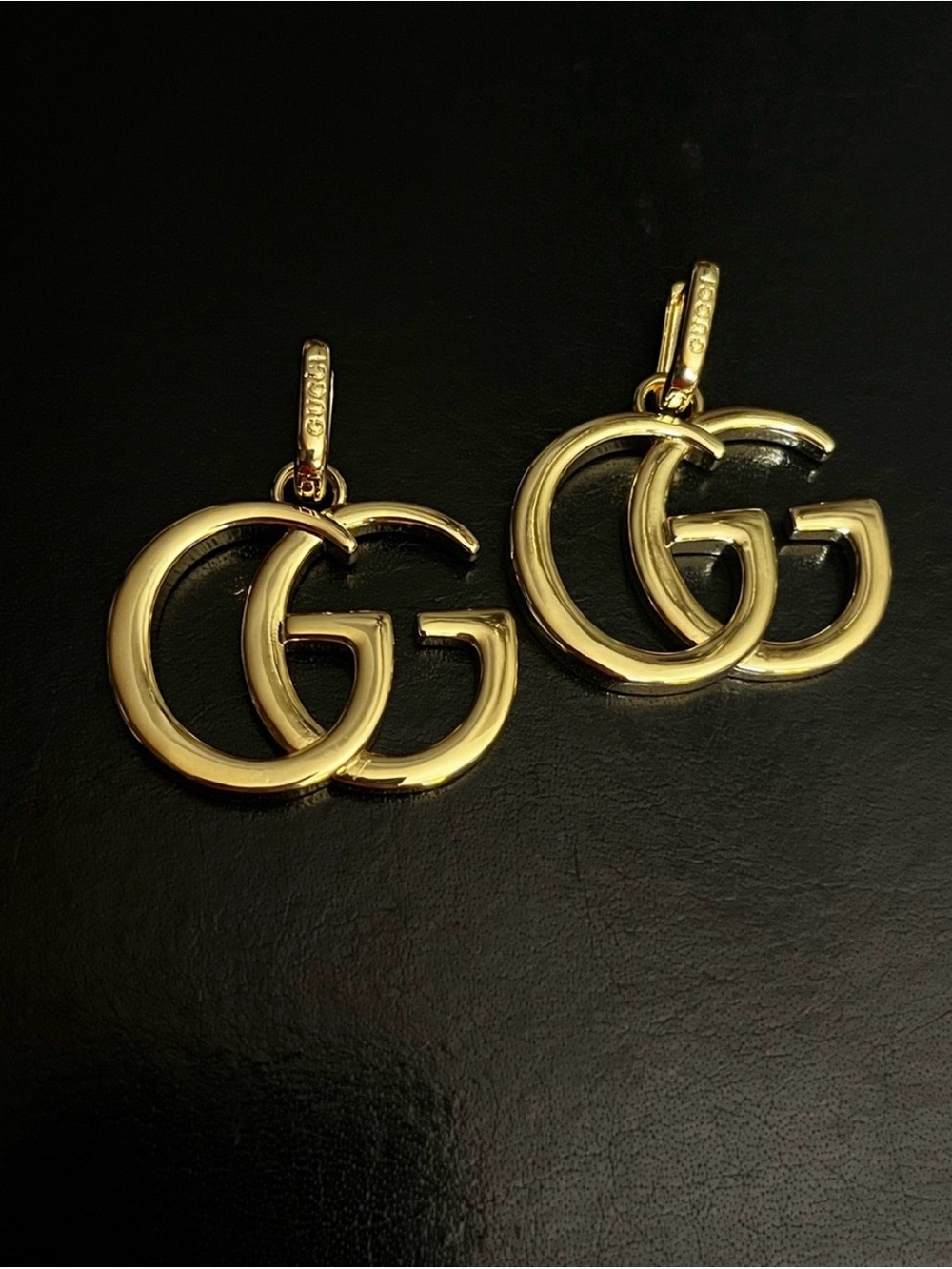 Gucci Gold Double-G Pendant Huggable Earrings